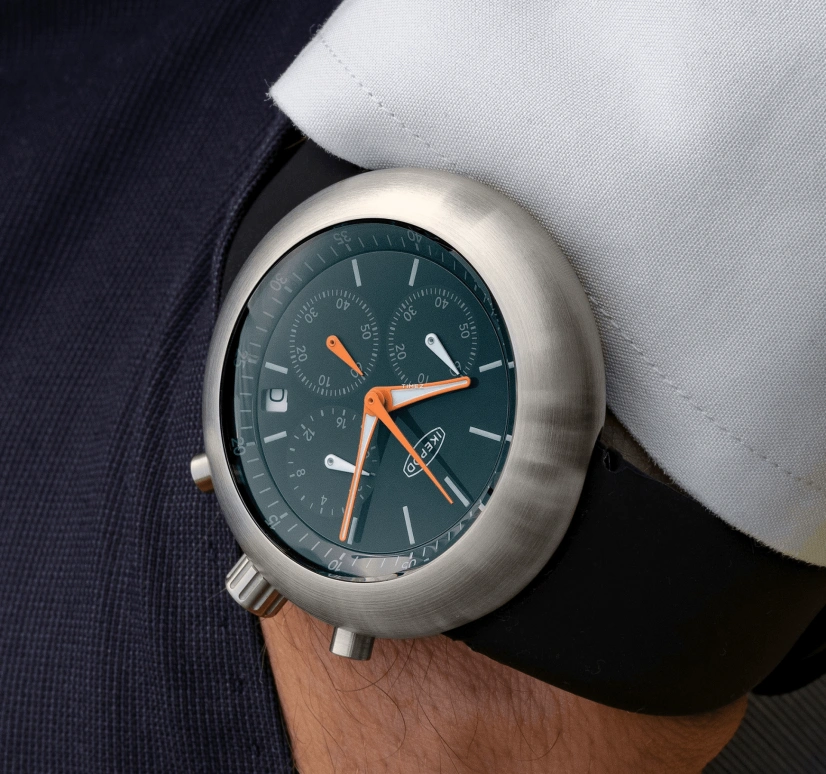 Ikepod,Chronopod 44mm,44mm,Stainless Steel,Grey,Quartz,Chronograph,Day,C014SILB 25