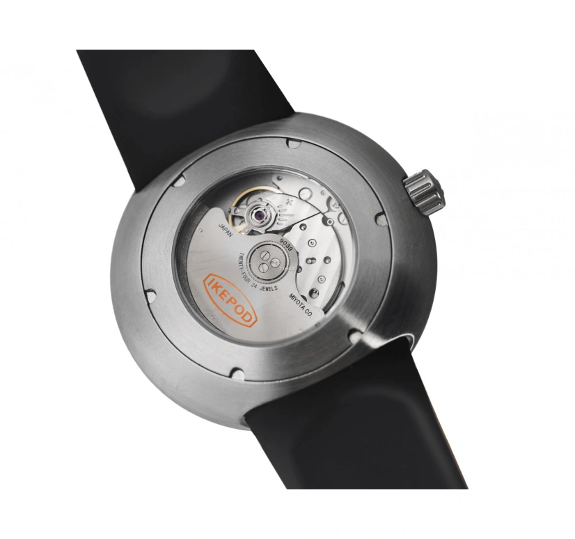 Ikepod,Megapod 46mm,46mm,Stainless Steel,Grey,Automatic,Sapphire,Crystal Glass,Round,M005,M005-SI-LB-dots