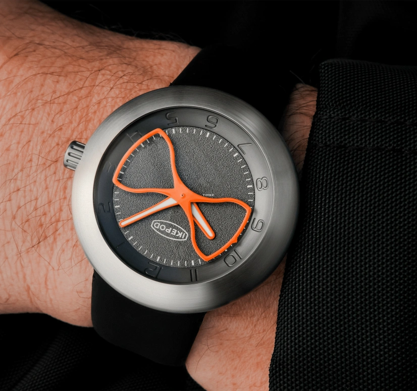 Ikepod,Megapod 46mm,46mm,Stainless Steel,Grey,Automatic,Sapphire,Crystal Glass,Round,M101,M101-HG-15