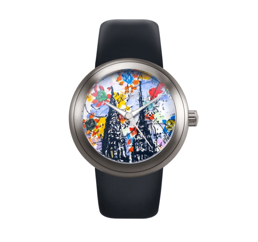 Ikepod,Horopod 44mm,44mm,Titanium,Multi-Color,Automatic,Round,Titanium Gray,And It Was A Glorious New York Spring