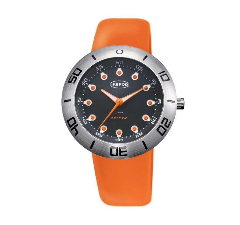 Ikepod,Seapod 46mm,46mm,Stainless Steel,Black,Automatic,Sapphire,Crystal Glass,Round,S001,S001-SI-LB