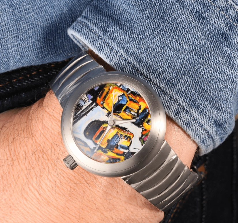 Ikepod,Horopod 44mm,44mm,Titanium,Multi-Color,Automatic,Round,Titanium Gray,Pershing Blaring Square