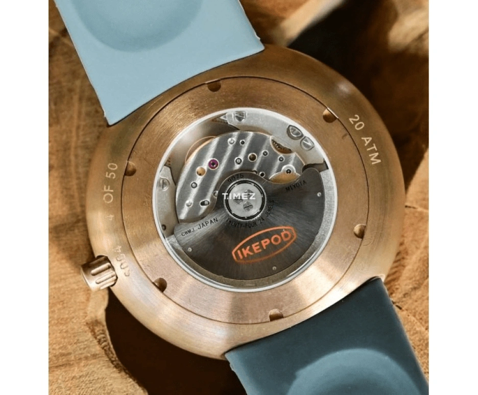 Ikepod,Seapod 46mm,46mm,Bronze,Blue,Automatic,Dule Time,Sapphire,Crystal Glass,S005,S005-SI-LC