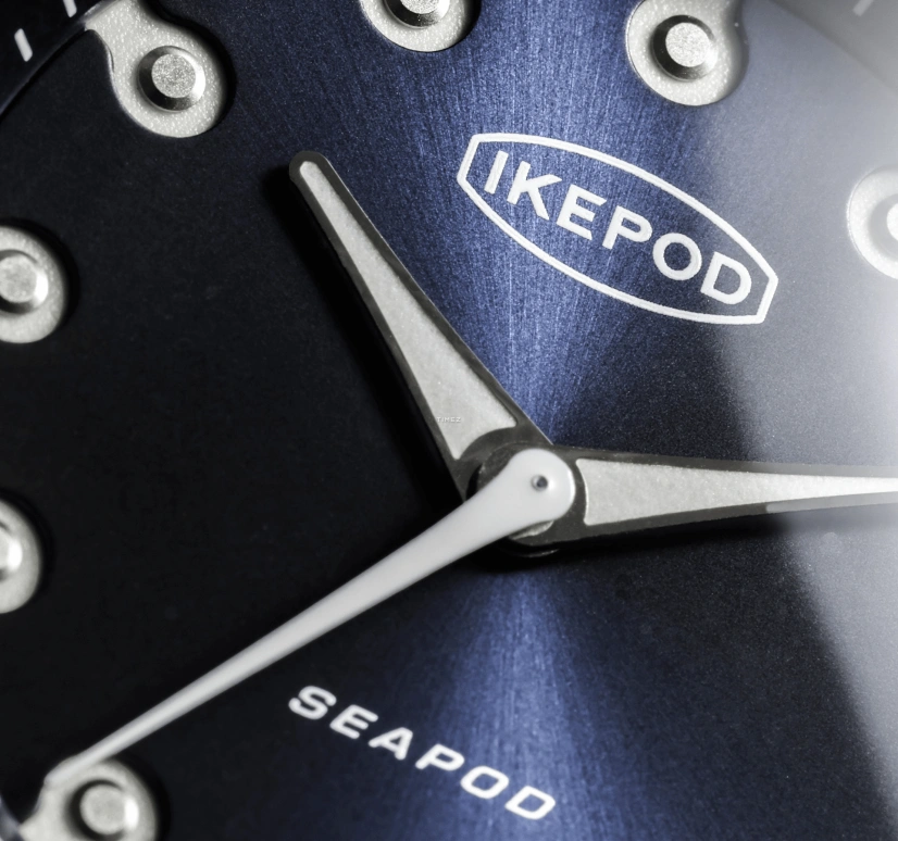Ikepod,Seapod 46mm,46mm,Stainless Steel,Blue,Automatic,Sapphire,Crystal Glass,Round,S007,S007-SI-LB