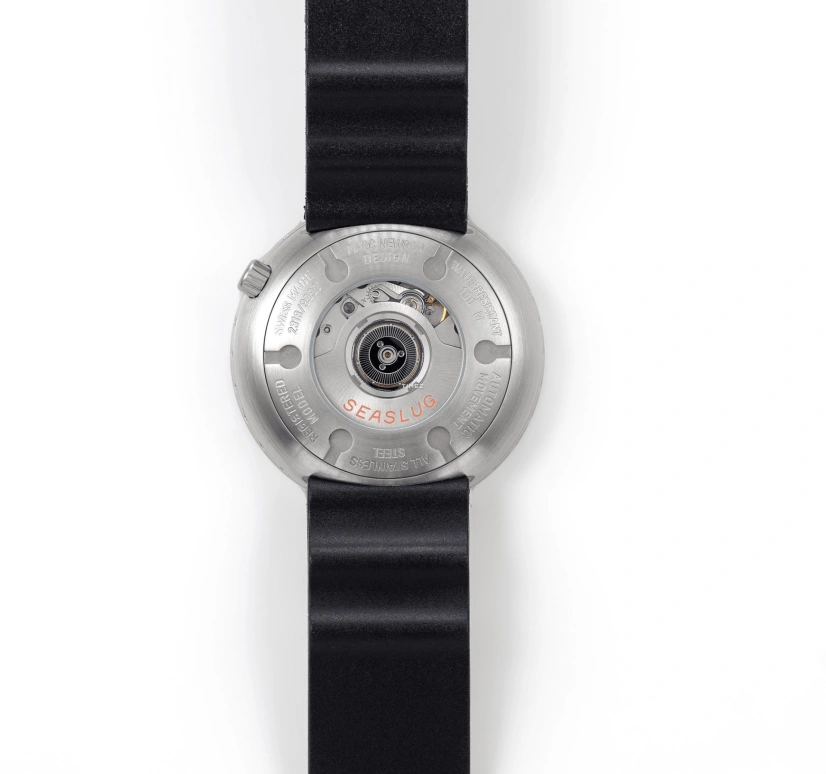 Ikepod,Seaslug 39mm,39mm,Stainless Steel,Black,Automatic,Day,Dule Time,S01d