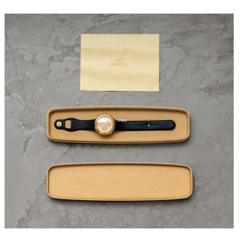 Ikepod,Hemipode ,Rose Gold,Gold,Chronograph,Day,Dule Time,Gold Used HDR 77