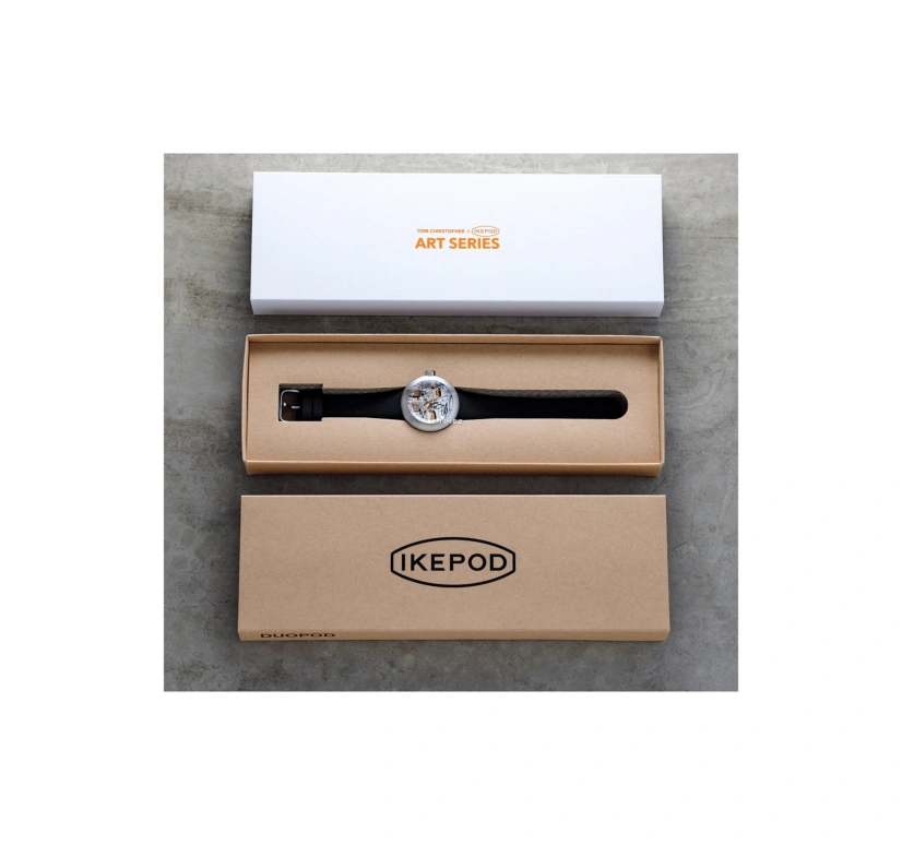 Ikepod,Duopod 42mm,42mm,Stainless Steel,Multi-Color,Quartz,Sapphire,Crystal Glass,Round,DTC2,DTC2-SI-LB