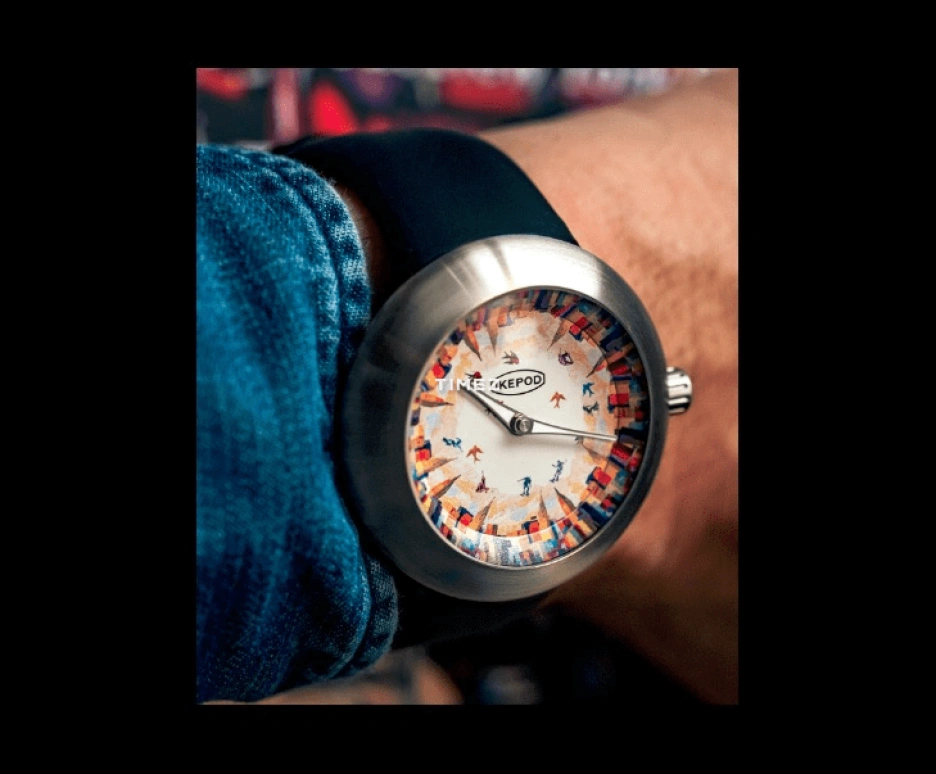 Ikepod,Megapod 46mm,46mm,Stainless Steel,Multi-Color,Automatic,Sapphire,Crystal Glass,Round,MTC1,MTC1-SI-LB