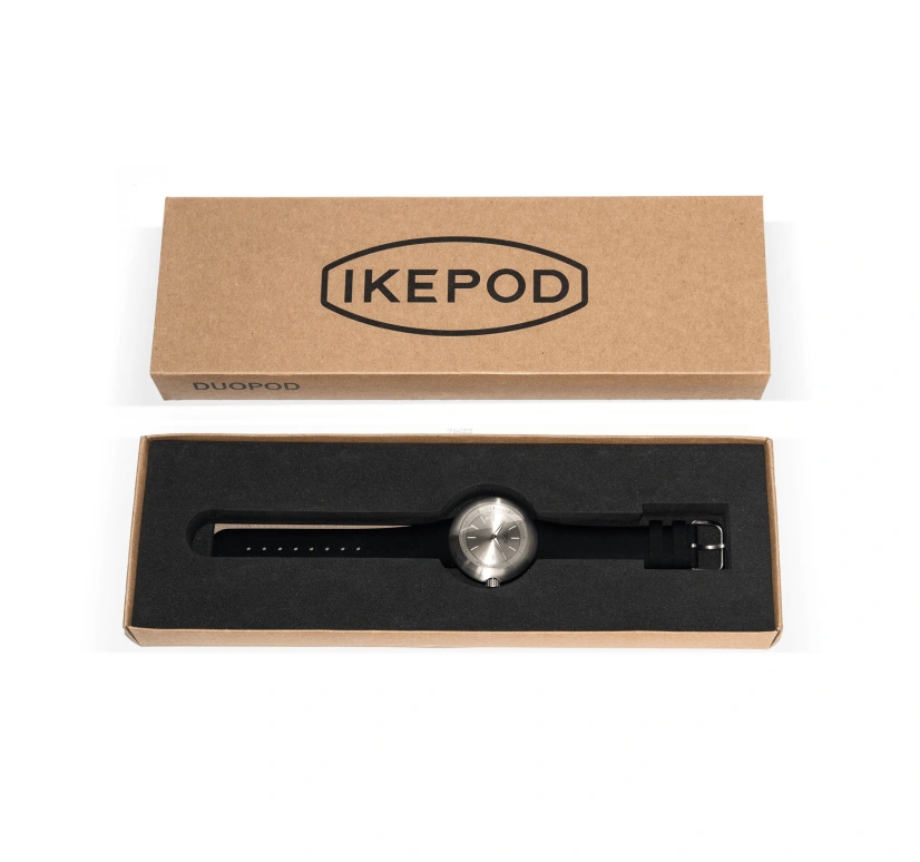 Ikepod,Duopod 42mm,42mm,Stainless Steel,Champagne,Quartz,Sapphire,Round,D003,D003-SI-LB