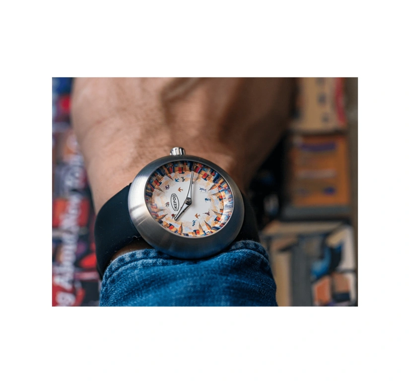 Ikepod,Megapod 46mm,46mm,Stainless Steel,Multi-Color,Automatic,Sapphire,Crystal Glass,Round,MTC1,MTC1-SI-LB