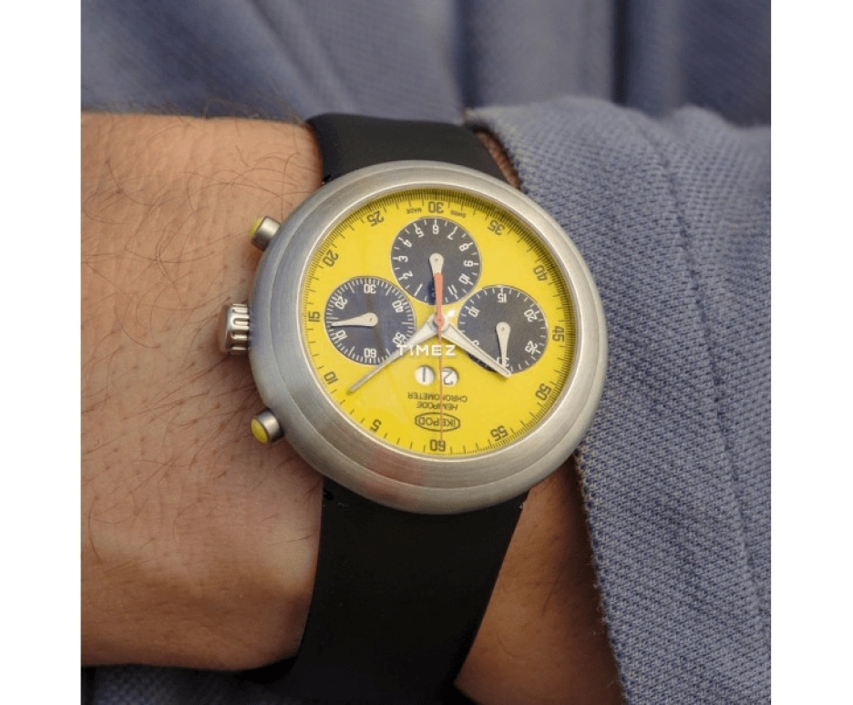Ikepod,Hemipode 44mm,44mm,Stainless Steel,Yellow,Handwound,Chronograph,Big Date,Grande Date JAUNE 2025