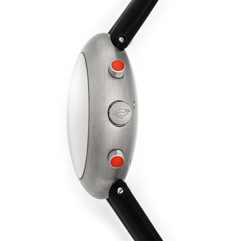 Ikepod,Chronopod 44mm,44mm,Stainless Steel,Black,Quartz,Chronograph,Day,Dule Time,C014,C014-SI-LB