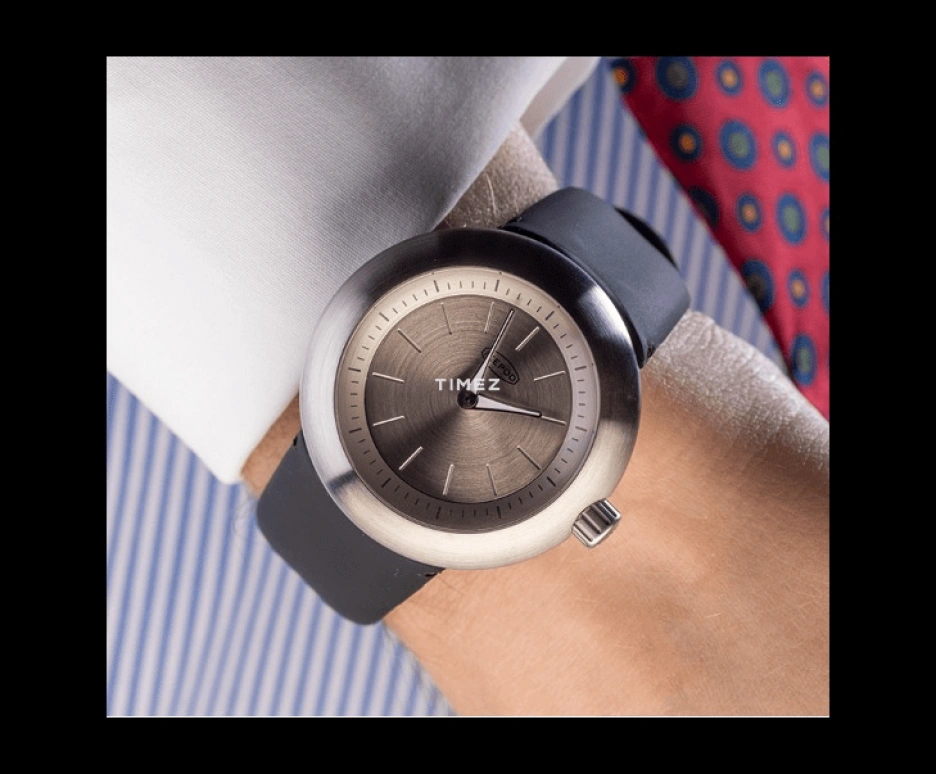 Ikepod,Duopod 42mm,42mm,Stainless Steel,Grey,Quartz,Sapphire,Crystal Glass,Round,D005,D005-SI-LB