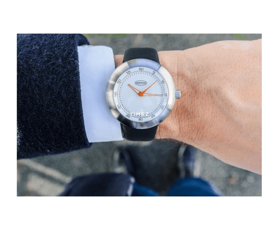 Ikepod,Megapod 46mm,46mm,Stainless Steel,White,Automatic,Sapphire,Crystal Glass,Round,M005,M005-SI-LB