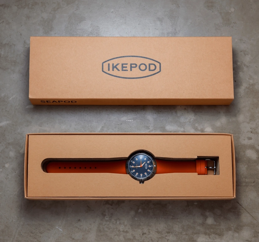 Ikepod,Seapod 46mm,46mm,Stainless Steel,Black,Automatic,Sapphire,Crystal Glass,Round,S001,S001-SI-LB