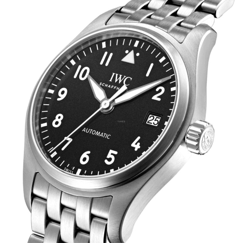 IWC,Pilot 36mm,36mm,Stainless Steel,Black,Automatic,Date,Anti-magnetic,IW324010