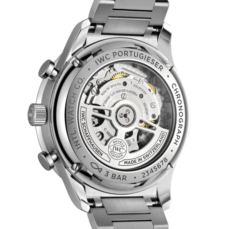 IWC,Portugieser 41mm,41mm,Stainless Steel,Silver,Automatic,Chronograph,Column Wheel,IW371617