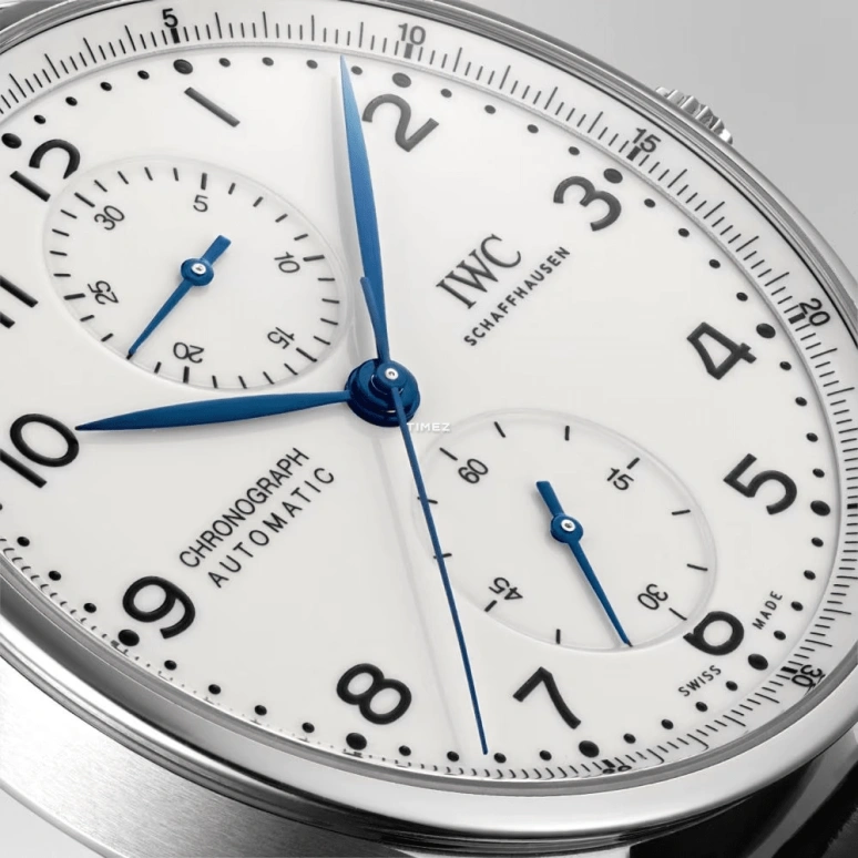 IWC,Portugieser 41mm,41mm,Stainless Steel,White,Automatic,Chronograph,46hours,IW371602