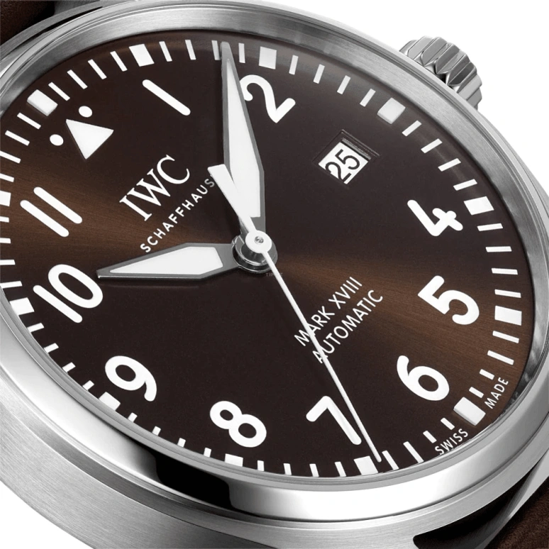 IWC,Pilot 40mm,40mm,Stainless Steel,Brown,Automatic,Date,Anti-magnetic,IW327003