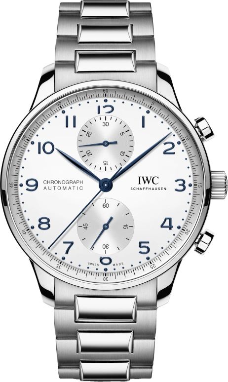 IWC,Portugieser 41mm,41mm,Stainless Steel,Silver,Automatic,Chronograph,Column Wheel,IW371617