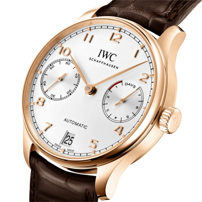 IWC,Portugieser 42.30mm,42.30mm,Red Gold,Silver,Automatic,Chronograph,Date,Power Reserve Indicator,IW500701