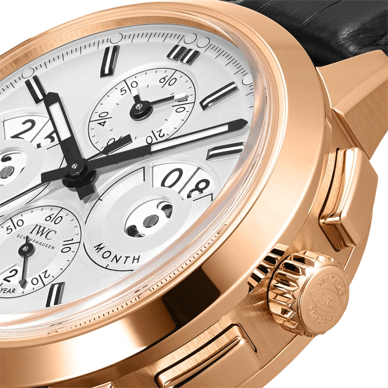 IWC,Ingenieur 45mm,45mm,Red Gold,Silver,Automatic,Chronograph,Perpetual Calendar,Leap Year,Month,68hours,In-house Caliber,IW381701