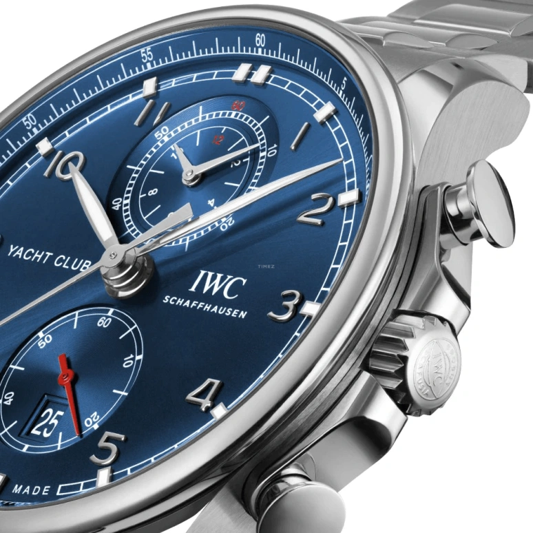 IWC,Portugieser 44.60mm,44.60mm,Stainless Steel,Blue,Automatic,Chronograph,Date,Flyback,Anti-magnetic,68hours,In-house Caliber,IW390701