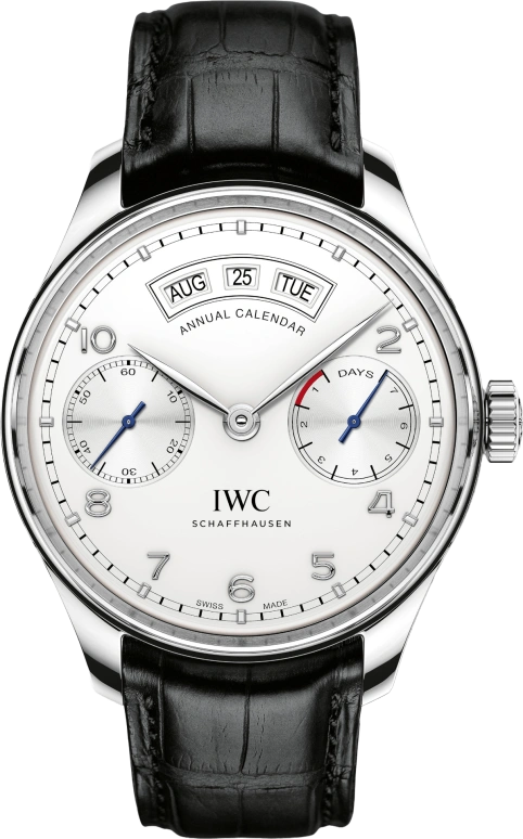 IWC,Portugieser 44.20mm,44.20mm,Stainless Steel,Silver,Automatic,Annual Calendar,Month,Date,Day,168hours,In-house Caliber,IW503501