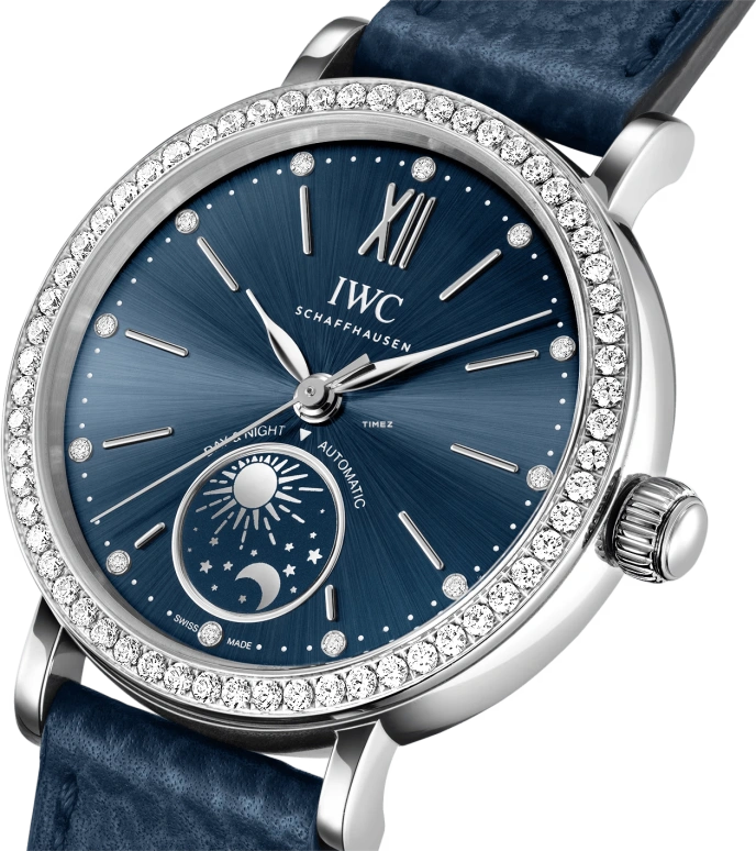 IWC,Portofino 34mm,34mm,Stainless Steel,Blue,Automatic,day-night-indication,IW659801