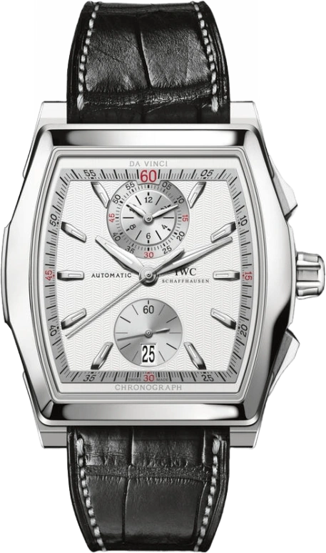 IWC,Da Vinci 43.10mm,43.10mm,Platinum,Silver,Automatic,Chronograph,Day,Flyback,Retrograde,68hours,In-house Caliber,IW376416