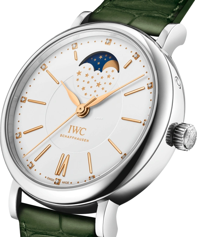 IWC,Portofino 37mm,37mm,Stainless Steel,White,Automatic,Moonphase,Day,IW459013