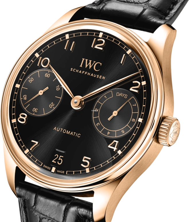 IWC,Portugieser 42.40mm,42.40mm,Red Gold,Black,Automatic,Day,Power Reserve Indicator,Hiroyuki Sanada,IW501707