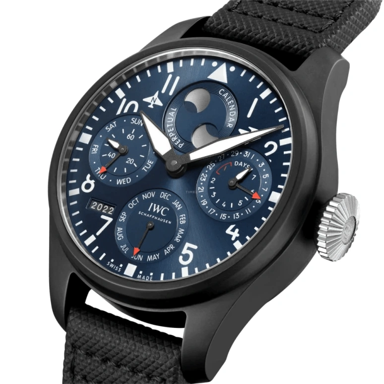 IWC,Big Pilot 46.50mm,46.50mm,Ceramic,Blue,Automatic,Moonphase,Perpetual Calendar,Month,Date,168hours,In-house Caliber,IW503001