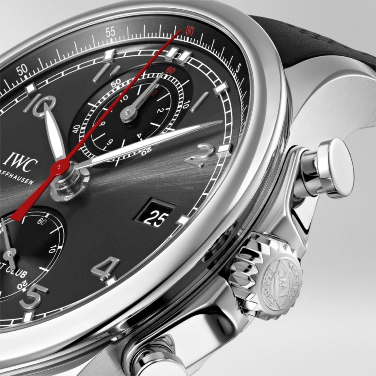 IWC,Portugieser 43.50mm,43.50mm,Stainless Steel,Grey,Automatic,Chronograph,Date,Flyback,Anti-magnetic,68hours,In-house Caliber,IW390503