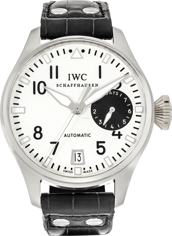 IWC,Big Pilot 46.20mm,46.20mm,Platinum,Silver,Automatic,Day,Power Reserve Indicator,IW500426
