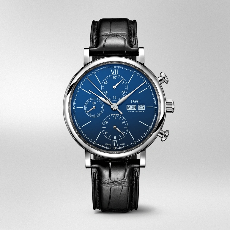 IWC,Portofino 42mm,42mm,Stainless Steel,Blue,Automatic,Chronograph,Date,Day,Anti-magnetic,44hours,In-house Caliber,IW391023