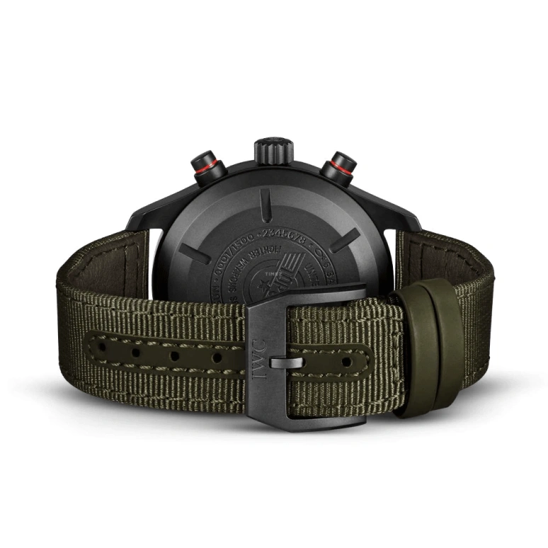 IWC,Pilot 44.50mm,44.50mm,Ceramic,Black,Automatic,Chronograph,Day,Anti-magnetic,Column Wheel,48hours,In-house Caliber,IW389104