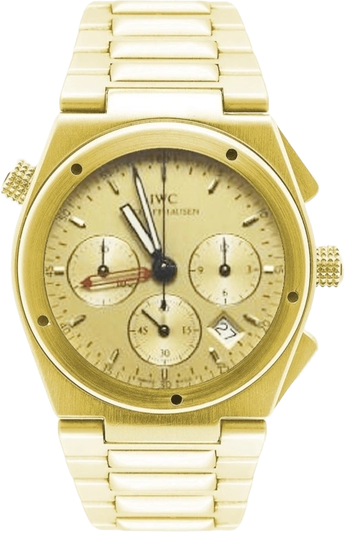 IWC,Ingenieur 34mm,34mm,Yellow Gold,White,Quartz,Chronograph,Date,Alarm,IW951503
