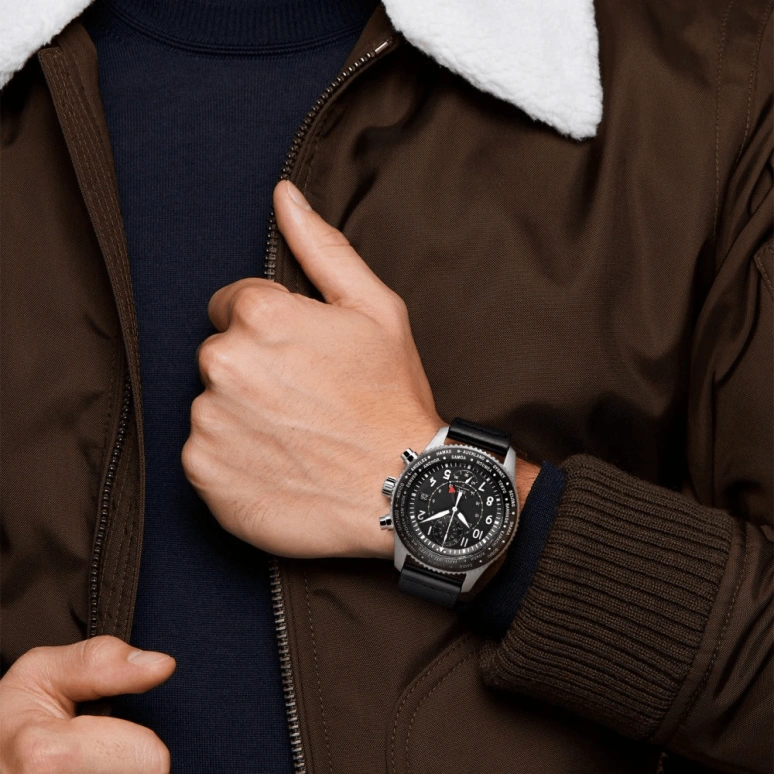 IWC,Pilot 44mm,44mm,Ceramic,Stainless Steel,Black,Automatic,Chronograph,Date,Flyback,IW395001