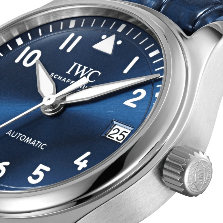 IWC,Pilot 36mm,36mm,Stainless Steel,Blue,Automatic,Date,Anti-magnetic,IW324008