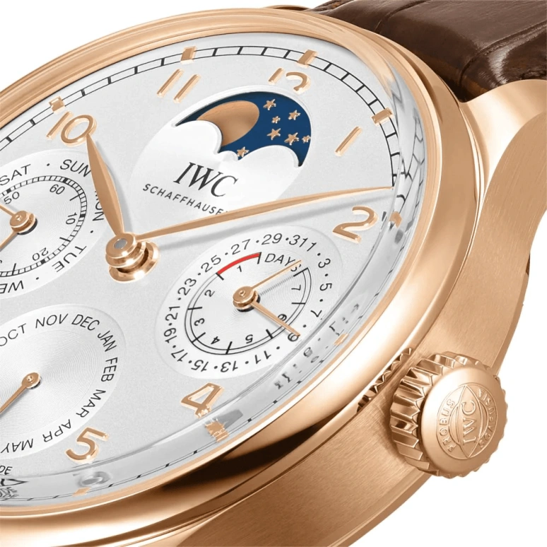 IWC,Portugieser 44.20mm,44.20mm,Red Gold,Silver,Automatic,Moonphase,Perpetual Calendar,Month,Date,168hours,In-house Caliber,IW503302