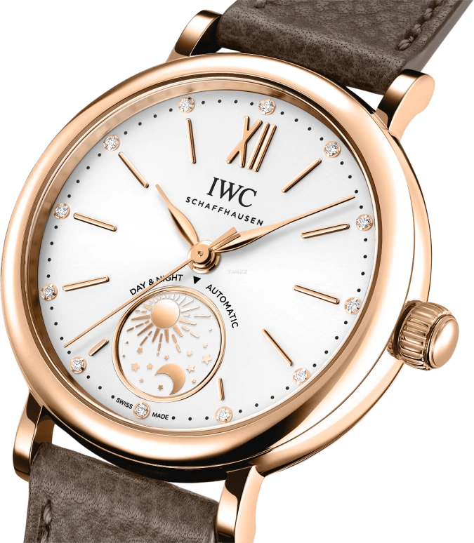 IWC,Portofino 34mm,34mm,Red Gold,Silver,Automatic,Day / Night Indication,In-house Caliber,IW459805