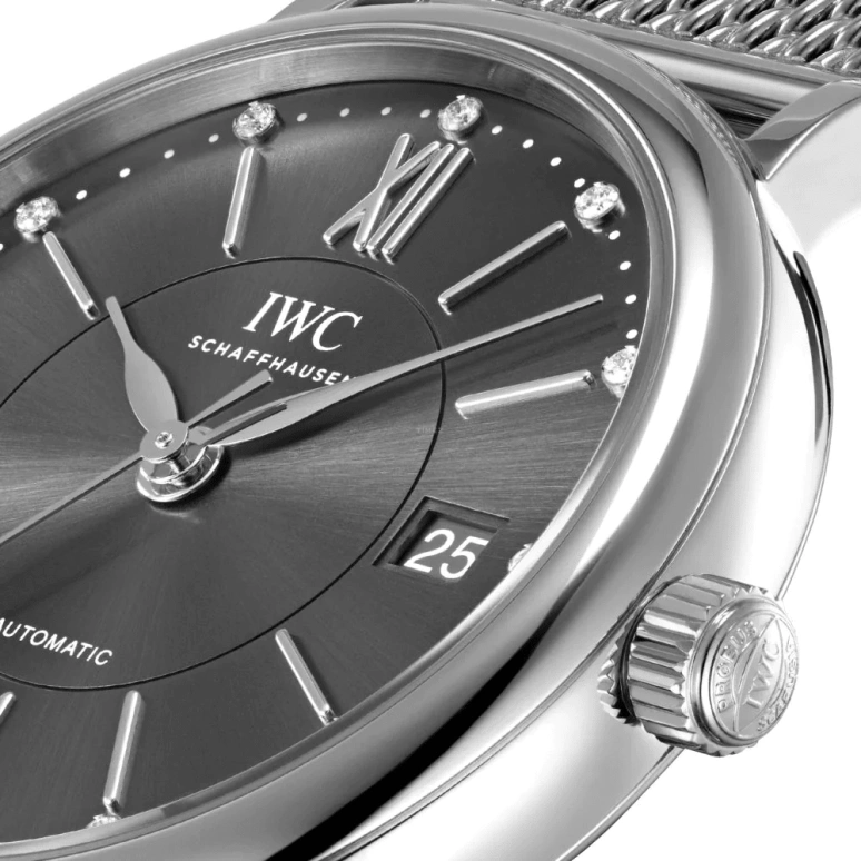 IWC,Portofino 37mm,37mm,Stainless Steel,Grey,Automatic,Date,Anti-magnetic,IW458110
