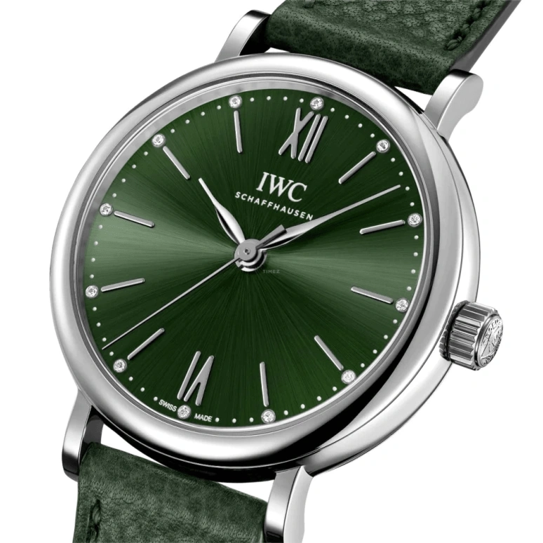 IWC,Portofino 34mm,34mm,Stainless Steel,Green,Automatic,42hours,In-house Caliber,IW357412