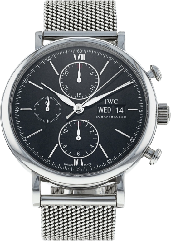 IWC,Portofino 42mm,42mm,Stainless Steel,Black,Automatic,44hours,In-house Caliber,IW391012