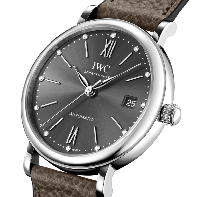 IWC,Portofino 37mm,37mm,Stainless Steel,Grey,Automatic,Day,120hours,IW458603