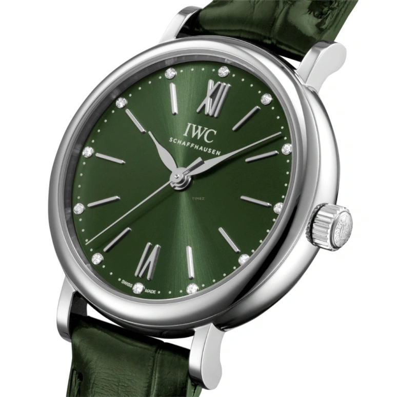 IWC,Portofino 34mm,34mm,Stainless Steel,Green,Automatic,42hours,In-house Caliber,IW357405