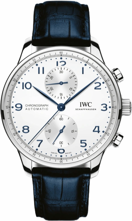 IWC,Portugieser 41mm,41mm,Stainless Steel,Silver,Automatic,Chronograph,Column Wheel,IW371605