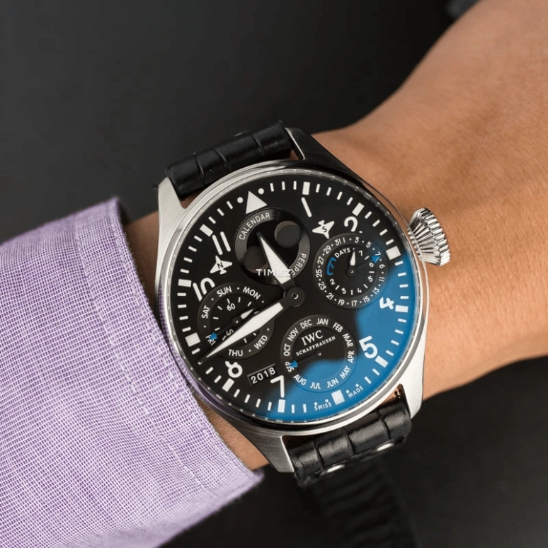 IWC,Big Pilot 46.20mm,46.20mm,Stainless Steel,Black,Automatic,Moonphase,Perpetual Calendar,Month,Date,168hours,In-house Caliber,IW502619