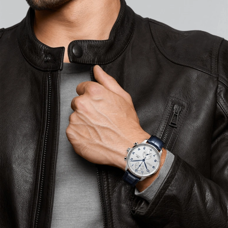 IWC,Portugieser 41mm,41mm,Stainless Steel,Silver,Automatic,Chronograph,Column Wheel,IW371605